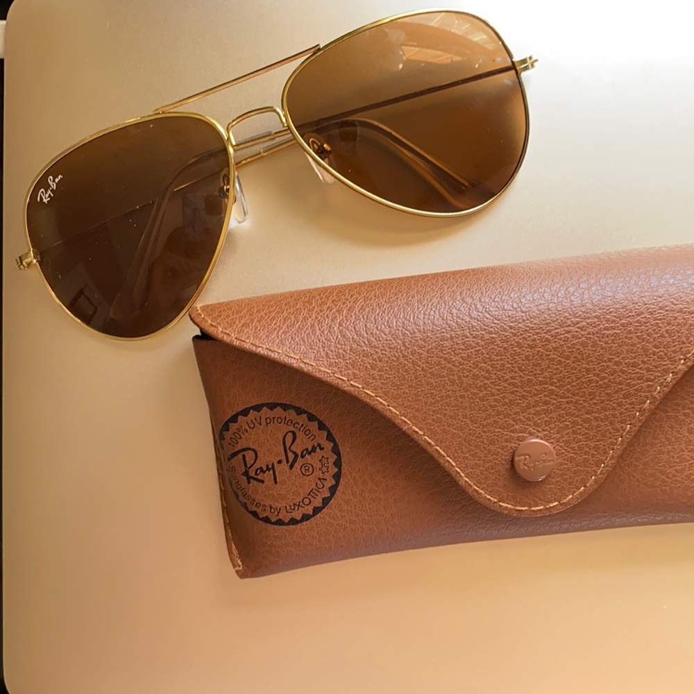 Brown Ray Ban Aviators